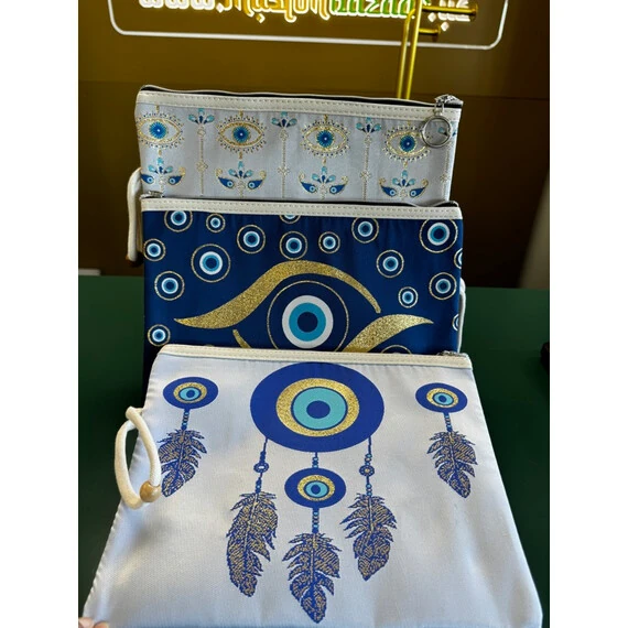 TURKISH EVIL EYE LARGE POUCH