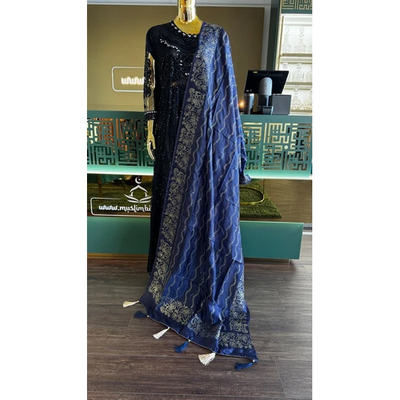 DUPATTA SILKY W BEADS