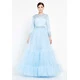 TK LONG SLEEVE MAXI TULLE GOWN